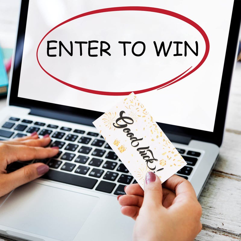 ABURRORI 600 Pcs Enter to Win Raffle Tickets Cards 3.5 x 2 Inch Golden Sunday Ticket Entry Form Cards for Contest  Auction  Raffles  Ballot Box with Space for Name  Email Address Phone Number Fields (600) - Image 3